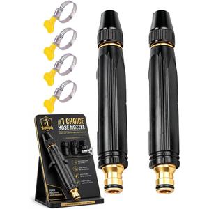Home High Pressure Car Wash Water Gun Washing Cannon Connector Set Direct Spray Power Jet Water with Three Spray Modes Multi Function Watering Sprayer Cleaning Yard Pets Car Booster Nozzle
