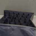 PINGMIC Gray Sock Organizer Divider 1 Pack with Lid - 30 Cell Foldable Closet Storage, Tie Organizer For Men Boxes for Socks, Ties, Belts