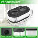 2 x 593260 Air Filter 798452 334404 Lawn Mower Air Filter Replacement Compatible with for 725EXI, 675EXI, 675EX, 625EX, 675, 625E, 550EX, 500EX, 500E, 500 Series Engines (2Pack)