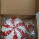 Mini Christmas Candy Tree Topper 6.3 x 4 x 1.6 Inch Peppermint Tree Topper Swirl Christmas Ornament Glitter Cane Xmas Decoration for Holiday Party Festive Home Decor(Candy)