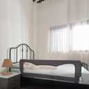 Bed Rail for Toddlers & Infants  Universal Toddler Bed Rails for Twin, Full Size, Queen &King Beds with Thick Mattresses & Recessed beds - Grey 59W*23.5H (Pack of 1) (Long & Tall (59" W * 23.5 " H))