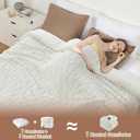 Heated Comforter Blanket Queen Size with Wireless LCD Controller, Tufted Fast Heating Electric Quilt, 6 Heat Levels & 2-10H Time Settings, UL Certified, White Queen 90" x 90"