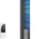 OLIXIS Tower Fan for Bedroom, 60°Oscillating Fan with Remote, 25ft Far, 28dB Quiet Electric Standing Fan, 12 H Timer, 5 Speeds, 4 Modes, Bladeless Floor fan for Home, Office, Indoor, 36 Inch
