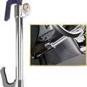 Tevlaphee Universal Steering Wheel Brake Lock Anti-Theft Retractable Double Hook Car Clutch Pedal Lock for Car Truck SUV Van Security with 3 Keys (Max length of 33.5")