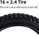 RUTU 16x2.4 Tire and Inner Tube Set, 16 Inch Bike Tires for Dirt Bike Kids Bicycles, 64-305 Tire Compatible with MX500 MX650, 16x2.40