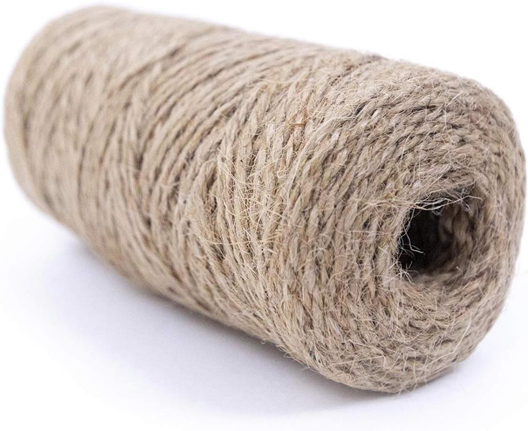 ABF 250 Feet Natural Jute Twine, Pack of 2, Brown, 40 Line Weight, 500 Feet per Pack