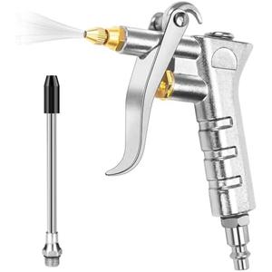Uineeoor Adjustable Brass Air Nozzle Blow Gun, Heavy-Duty Industrial Air Gun Blower with Steel Extension, Professional Dust Cleaning Tool for Air Compressor Attachments