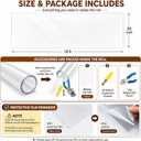 15ft Clear Banister Safety Net for Child & Pets – 2 Pack Transparent PETG Railing Guard with Zip Ties & Hole Punch – Stair & Balcony Barrier for Childproofing Indoor Outdoor Railings, 33"H Mesh Cover