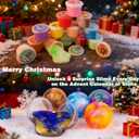 Christmas Slime Kit -Slime Party Favors for Kids, Xmas Stickers & Charms, Christmas Stocking Stuffers for Kids, Super Soft, Non-Sticky, DIY Surprise Slime for Girls & Boys