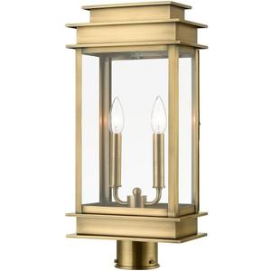 Livex Lighting 2-Light Fixture, Antique Brass, 9.5 x 5.5 x 20.5