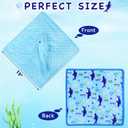 Shark Blanket Security for Baby Soft Lovey Plush Sleeping Snuggle Gifts Boy Blue Minky Dot Stuffed Ocean Animal Newborn Nursery Kids Toddler First Birthday Unisex Blankie Gift Ideas 15 Inch