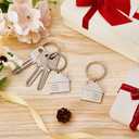 Taiyin House Key Chain House Shaped Pendant Keychains Home Keychain Set Cute Home with Window Key Charm Metal Keyring Gift