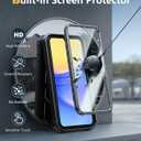 FNTCASE for Samsung Galaxy A15-5G Case: Military Grade Drop Proof Protection Phone Cover with Kickstand | Heavy Duty Rugged Full Body Protective Shockproof Matte Textured TPU Cases - 6.5 Inch (Black)