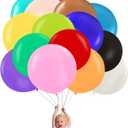 15pcs 24 Inch Balloons Large Assorted Balloons Thick Latex Heavy Duty Balloon Round Big Giant Globos Grandes Huge XXL Jumbo stuffing Colorful Ballons Wedding Birthday Rainbow Party Decorations