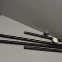 AIZESI 41-144 Inch Heavy Duty Black Tension Curtain Rod - No Drilling, Adjustable, Rust-Resistant for Outdoor, Living Room, Window, Bathroom