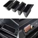 TACOBRO 4PCS Center Console Tray Compatible with Ford Explorer 2020 2021 2022 2023 2024 Accessories, Door Storage Box Pocket Insert Organizer on The 4 Door Side (Not Fit 2025)