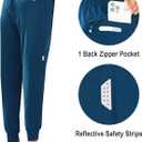 NORTHYARD Women's Running Athletic Pants Track Lightweight Joggers Workout Jogging Casual Sweatpants with Zipper Pockets (Blue, XXL)