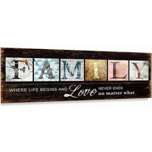YALKIN Diamond Painting Kits for Adults, Family Diamond Art(31.5x11.8inches) Full Drill Crystal Rhinestone Embroidery Pictures, Wall Decor Stress and Anxiety Relief, Family Diamond Painting