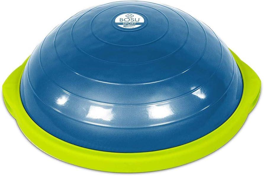 Bosu Balance Ball Exercise Trainer, Home Gym Equipment w/Guided Workouts & Pump, 26" Inflatable Fitness Platform for Strength Training, Standing, Balancing, and Core Workout, 65 Cm X 10 Cm X 10 Cm