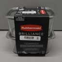 Rubbermaid Brilliance BPA-Free Food Storage Containers, Medium Deep, 4.7 Cup, 2-Pack, Airtight & Leak-Proof, Microwave & Dishwasher Safe