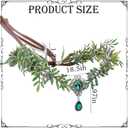 MOSTORY Flower Fairy Crown for Women - Woodland Antler Elf Crown for Renaissance Renfaire Accessories Cosplay Photo Shoot (Green)