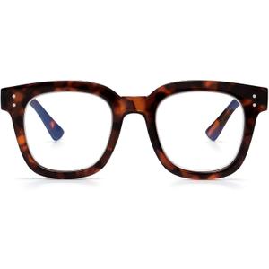 Madison Avenue Oversized Blue Light Blocking Glasses for Women Fashion Blue Light Blockers Anti Eyestrain & UV Protection Computer Eyeglasses (Dark Tortoiseshell)