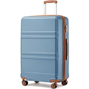 Kono 28 Inch Luggage Expandable Suitcase with Spinner Wheels TSA Lock Lightweight PC+ABS Hardside Large Checked Luggage Durable Rolling Suitcase Apricot Blue