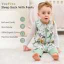Yoofoss Toddler Sleep Sack With Feet 3-4T 100% Organic Cotton Baby Sleep Sack with Legs Toddler Wearable Blanket with 2-Way Zipper