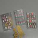 Rain Bingo 72 Pieces False Nails Press on Nails for Kids- Unicorn Short Fake Artificial Full Cover Nail Art Kits Transation with Nail Glue Tabs for Girls Children, Incomplete