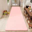 Amearea Modern Soft Hallway Runner Rug, 2x8 Feet Area Rug Runners for Hallways, Washable Runner Rugs, Non Slip Memory Foam Rug Pink Runner Rugs Carpet for Entrance Kitchen Kids Room Decor
