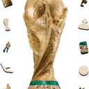 Official FIFA World Cup 2026 Edition Trophy Puzzles for Adults, 200 Pieces Football Merchandise Wooden Puzzles, Unique Soccer Gifts for Fans, Collectors Puzzle, 6.3 x 15.7 Inch Sports Souvenirs