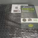 ProsourceFit Exercise Puzzle Mat, 1/2 in, 24 sq ft, 6 Tiles, Black