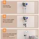 Dog Shower Attachment, Pet Shower Set with 9.84ft Hose, 3-mode Handheld Dog Shower Head, Pet Shower Attachment, No Drill Hook, Pet Bathing Tool (White)