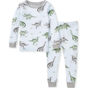 Burt's Bees Baby Boys' 2-Piece Long Sleeve Tee and Pants Organic Cotton Pajama Set, Size 7Y