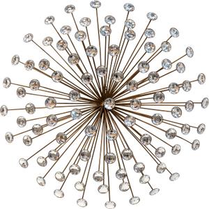 Stratton Home Decor Bronze Acrylic Burst | Metal and Acrylic Art Deco Wall Art | Easy to Mount Sunburst Wall Decor with a Bronze Finish | Mid Century Modern Wall Decor for Any Room | 24x1.5x24