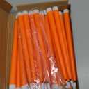 Macarrie 24 Packs Flameless Taper Candles Battery Operated Fake 11 Inch Long Candlelight LED Flameless Candlesticks Flickering Tapered for Spring Summer Wedding(Orange)