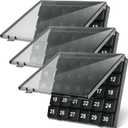 Bokon 3 Pcs Monthly Pill Organizer - 30 Day Medicine Box, 4 Weeks Storage Container, Once a Day Medication Dispenser for Travel, Black