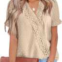 LOLONG Womens Tops Short/Long Sleeve V Neck Chiffon Blouses Dressy Casual Pom Poms Shirts Size XL