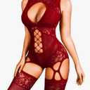 Women Body Stockings Sexy, Exotic Dancer Fishnets Lingerie Glow Party, Fishnet Bodysuit Rave Outfits Club Plus Size, One Size