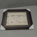 GraduationMall 8.5x11 Diploma Frame with Black over Gold Mat or Display 11x14 Document without Mat, UV Protection Acrylic, Mahogany with Gold Beads