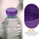 STOBAZA Reusable Plastic Bottle Caps 1.53 Inch 100 Pack for Diy Crafts Kids Educational Development Durable Bottle Lids (Purple)