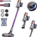 Cordless Vacuum Cleaner, 40KPA Stick Vacuum Cleaner 450W Powerful Vacuum Cleaners, Up to 55 Mins Runtime 1.5L Dust Cup Lightweight Vacuum Cleaners for Home Carpet Pet Hair Hard Floor