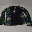 SHEKINI Women's 3 Piece Rash Guard Long Sleeve Swimsuits Zip Bathing Suits with Pants UPF 50+ Shirt (XX-Large, Black/Pineapple)