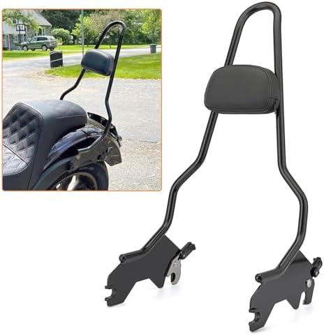 Mofun Gloss Black Tall Detach Passenger Backrest Sissy Bar w/Pad Compatible with Harley Softail Sport Glide FLSB, Low Rider FXLR, Low Rider S FXLRS 2018-2024