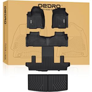 OEDRO Floor Mats & Cargo Liner for Chevy Tahoe/GMC Yukon 2025-2021 (Only for Bucket Seats), TPE All-Weather Floor Mats for Chevrolet Tahoe GMC Yukon