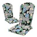 LVTXIII Adirondack Chair Cushions 48x20x2.5 Inch, Water Repellent, Fade Resistant, High Back Outdoor Rocking Chair Cushions for Patio Furniture, 2 Pack, Sketch Peony