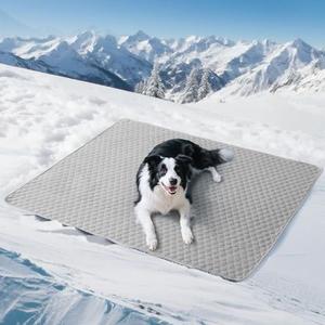 Soulbond Cooling Mat for Large Dogs - 50"x60" Washable Cooling Pad for Dogs & Cats, QMAX>0.3, Anti-Slip Bottom, Portable Summer Cool Pet Bed Pad for Outdoor/Indoor/Cars/Travel Use,