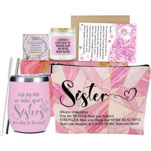 Sisters Gifts from Sister, Sister Gifts, Funny Birthday Gift for Women Bestie Soul Sisters Sis in Law Best Friend Bridesmaid Maid of Honor Christmas Wedding Anniversary Friendship Gift Basket Set