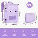 Maelstrom Travel Backpack for Women Men,35L Laptop Backpack Fits 17-Inch Laptop,Carry On Backpack for Airplanes with Crossbody Bag&Shoe Compartment&Toiletry Bag (Purple, Large)