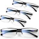 Gaoye 1.75 Executive Style Reading Glasses Men - Durable Readers with Blue Light Filtering- Comfortable Fit with TR90 Frames (4black)